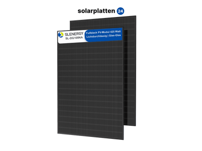 Solarmodul 425 Watt | Bifacial | Glas Glas | Fullblack | Slenergy | SL-DG108NA