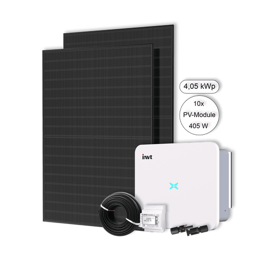 PV-Anlage Basispaket zum Eigenverbrauch und Überschusseinspeisung| 10 Solarmodule 4,05 kWp | INVT